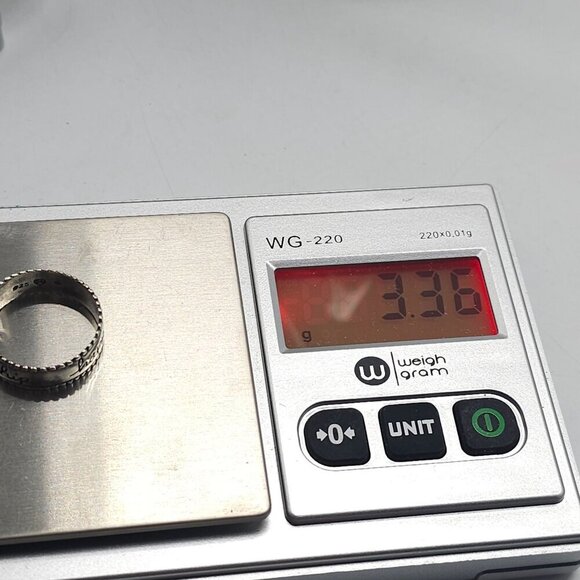 Sterling Silver Engraved Happiness and Friendship Band Ring Size 7 Signed SA - Picture 5 of 6